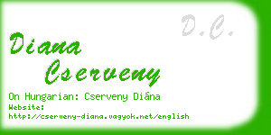 diana cserveny business card