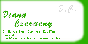 diana cserveny business card